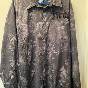 Black print with Affliction on front and back